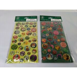 Christmas House Crystal Stickers 40 Each Sealed Lot of 2‎